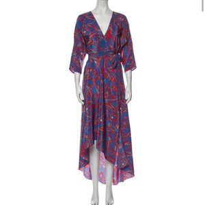 Diane Von Furstenberg Silk Wrap Eldsen Floral Dress DVF